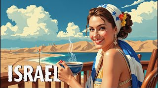 Israeli Café Ambience ☕ | Relaxing Music with Historical Views | Serenity in the Heart of Jerusalem