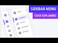 Sidebar Menu using HTML CSS JS | Figma Design to Code | Expandable Side Navigation Bar Explained