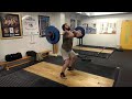 halliday squat clean 75kg