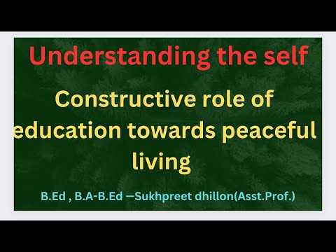 Understanding The Self (B.Ed , B.A-B.Ed) - YouTube