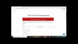 How to request a test center reimbursement