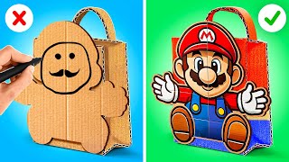 Turn Cardboard into ASMR Fidget Toys | DIY Mario Backpack