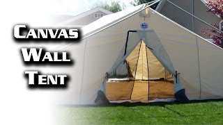 16x20 Canvas Wall Tent from Davis Tent \u0026 Awning