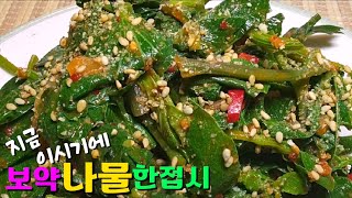 방풍나물무침✔️데칠때 소금 넣지 마시고 '이것' 한스푼으로 쓴맛도 잡고 부드럽게 됩니다.