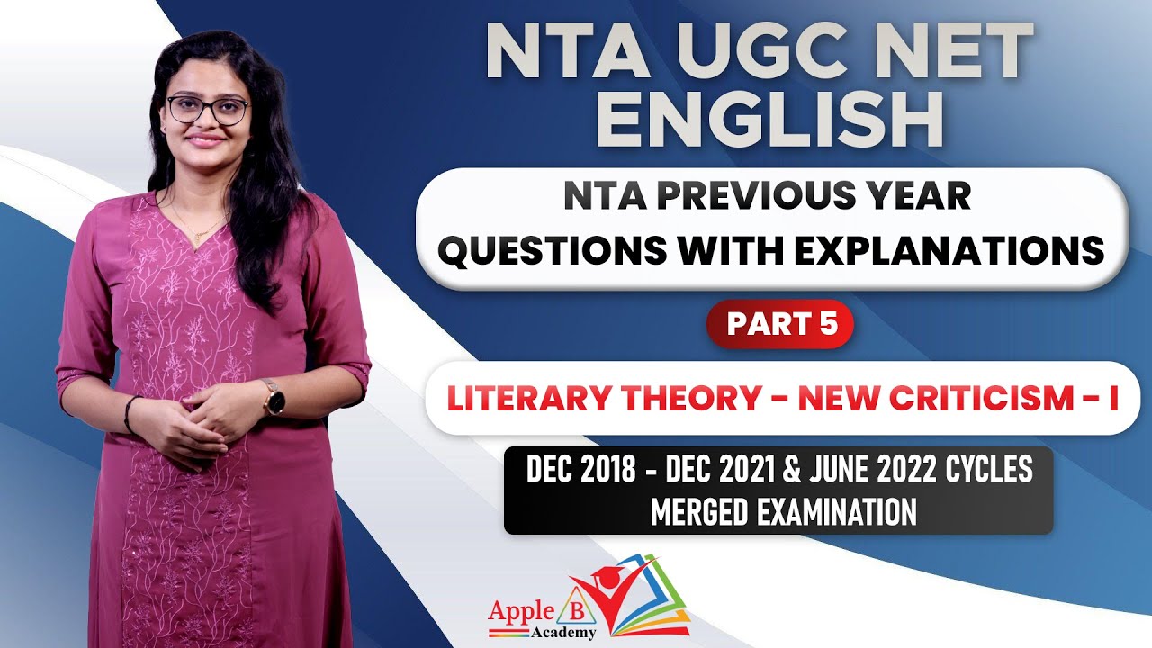 NTA Previous Year Questions | Part 5 | Literary Theory | New Criticism ...