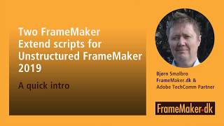2 wonderful FrameMaker 2019 Extend Scripts