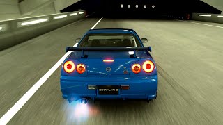 ANTI-LAG IN GRAN TURISMO 7! (Fully Tuned R34 GTR) | PS5 4K