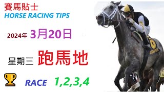 「賽馬貼士」🐴  2023 年 3 月 20 日 沙田🐴    香港賽馬貼士  HONG KONG HORSE RACING TIPS  🐴 RACE  1  2  3  4