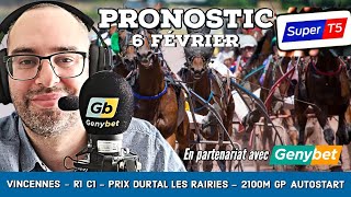 🔴 Pronostic Quinté / Super Top5 Jeudi 6 Février 2025. Vincennes 🔴 Prix de Durtal les Rairies