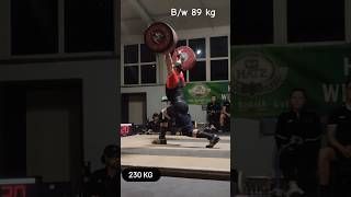 Karlos Nasar Clean\u0026Jerk 230kg 🔥 in Bundesliga 🇩🇪 #weightlifting #olympicchampion  #record