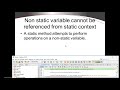 static methods, fix non static variable cannot be referenced