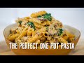 One Pot Creamy Garlic Mushroom Chicken Pasta