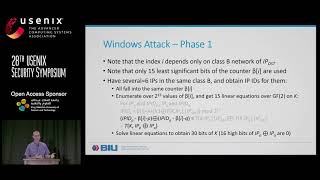 USENIX Security '19 - From IP ID to Device ID and KASLR Bypass