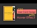 CSS user card UI design with cool hover effect | CSS Image Hover Effects | csPoint