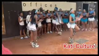 The Zulu girls dance from South Africa. African culture and tradition