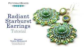 Radiant Starburst Earrings - DIY Jewelry Making Tutorial by PotomacBeads