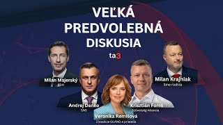 Veľká predvolebná diskusia piatich kandidátnych strán