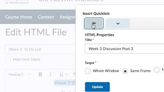 Adding and modifying Brightspace Hyperlinks