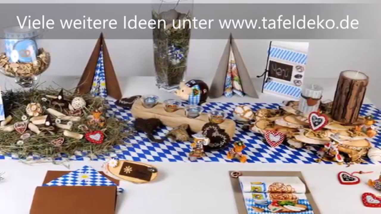 Bayrische Tischdeko Ideen Oktoberfest - YouTube