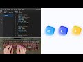ASMR Programming - Glassmorphism Icon Buttons using Html CSS - No Talking