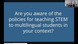 3. Why ESL/FSL and STEM educators need each other: D. Wattar, M. Naji, L. Adegbonmire, E. Le Pichon