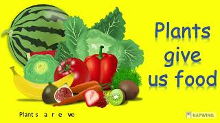 l Plants give us food | food from plants | plants as food | science for kids | class 1 | plants |