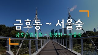 [4K 2160p] 금호동 ~ 서울숲 트레일 Geumho-dong ~ Seoul Forest trail walking 4K time lapse video, Seoul Korea