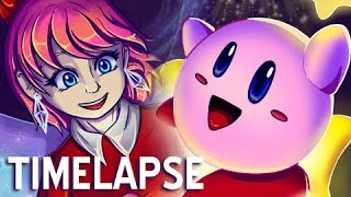 Kirby and Ribbon Commission Timelapse - Cruising Through The Galaxies