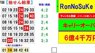 【ロト6】第1437回  結果発表!!  　1等該当なし ⇒ キャリーオーバー  約6億4千万円発生中！！　　※抽せん結果は公式サイト等で確認願います。