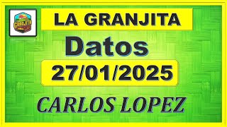 LA GRANJITA LUNES 27/1/2025 - 【DATOS】✅  CARLOS LOPEZ