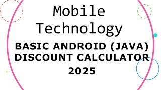 Lab 4: Simple Discount Calculator  - Android Java (2025)