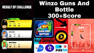 Winzo gold gun and bottles Real gameplay||gun and bottles game hack trick 2022🤫  #winzohacktrick