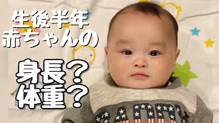 【生後6ヶ月】半年たった赤ちゃんの身体測定。