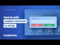 How to add cookie consent banner to HTML websites? - CookieYes