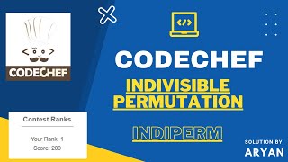 Indivisible Permutation Codechef Starter 19 | #coding #codechef