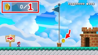 たった1枚コインを取るだけなのに半端なくムズいwww『マリオメーカー2』