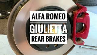 How to replace Alfa Romeo Giulietta Rear Brakes - Rotors and Pads