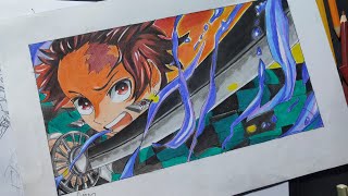 Drawing Tanjiro Kamado | Menggambar Tanjiro Kamado : Demon slayer