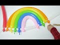 birdsparty diy party tutorial centerpiece rainbow balloons arc arch backdrop tablescape decoration