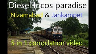 నిజామాబాద్ / జానకంపేట్ | High speed diesel trains in action from Nizamabad \u0026 Jankampet jn #ALCO #EMD