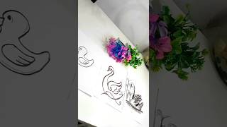 10sec vs 10min🦢art challenge #10secartistchallange #viral #shortsvideo #trendingshorts #artchallenge