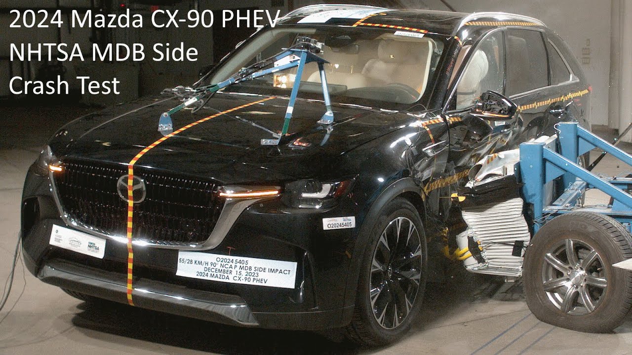 2024-2025 Mazda CX-90 Plug-In Hybrid (PHEV) NHTSA MDB Side Crash Test ...