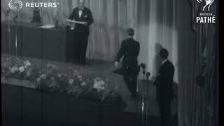 SHOWBIZ: The British Film Academy Awards in London (1957)
