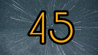 45 Second Timer ⏰ | Bright big yellow numbers and relaxing background music