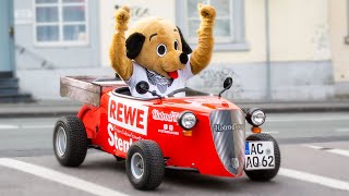 REWE Stenten in Aachen - Mit der HotRod Tour in den Supermarkt!