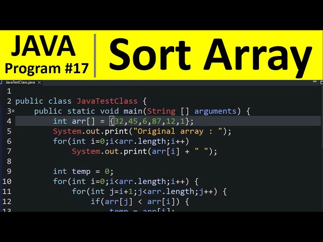 Java For Complete Beginners Sorting Arrays