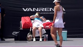 Jelena Ostapenko yells at Veronika Kudermetova, Veronika yells back lol Live Tennis Coverage Mexico