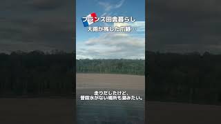 【フランス生活🇫🇷記録的な大雨の翌日の田舎の様子】#フランス生活 #フランス #大雨 #冠水