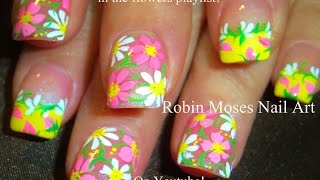 Easy Spring Flowers Nail Art | Cute Pastel Daisy Nails