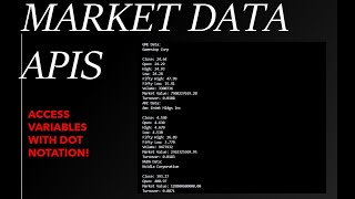 Real-Time Market Data Program - Using Dot Notation